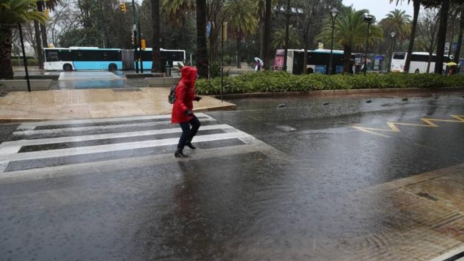 Málaga, en alerta amarilla este lunes por fuertes lluvias y vientos