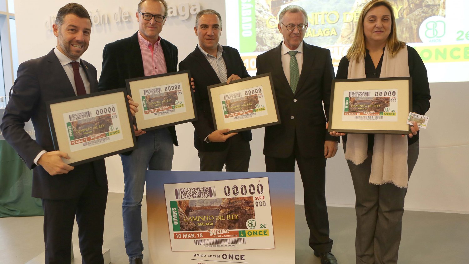 La ONCE dedica el cupón del sorteo del 10 de marzo al Caminito del Rey