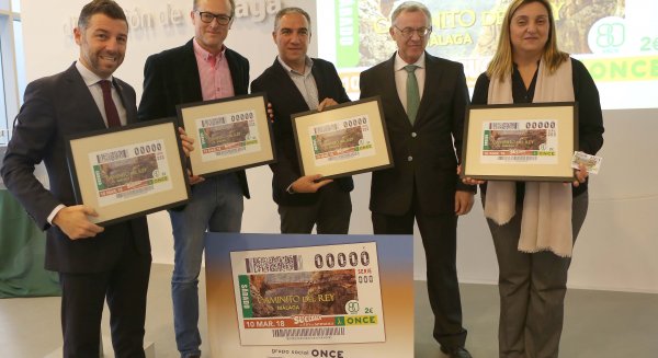La ONCE dedica el cupón del sorteo del 10 de marzo al Caminito del Rey
