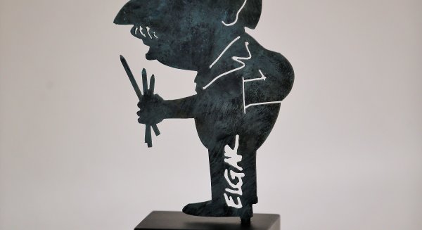 La autocaricatura más famosa de 'Elgar', imagen del I Certamen Nacional de Viñetas Periodísticas que lleva su nombre