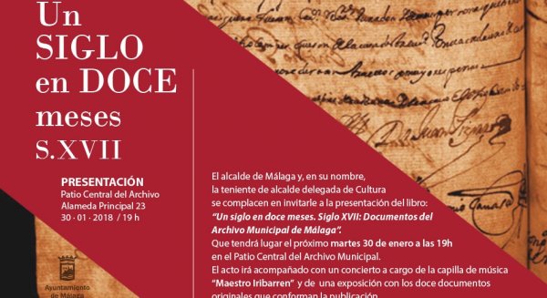 El siglo XVII en Málaga, protagonista en el Archivo Municipal la próxima semana