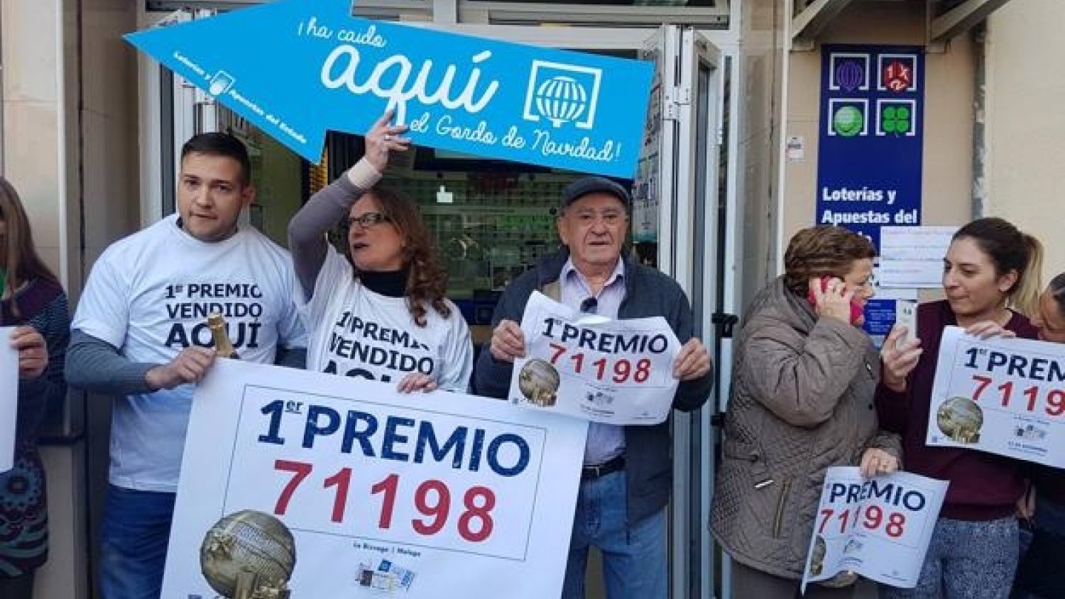 El Gordo reparte 129 millones de euros en Málaga capital