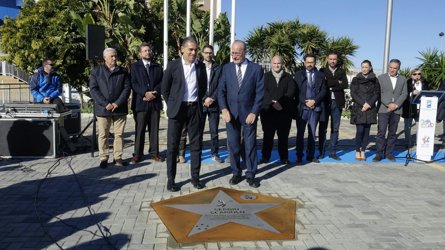 Málaga renueva el Paseo de las Estrellas del Deporte con las distinciones de Scariolo y Gaspar Anaya