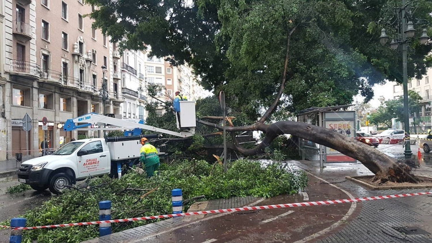 La borrasca Ana causa serios estragos en Málaga