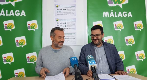 Izquierda Unida eleva a 400 millones las partidas prometidas por el gobierno andaluz