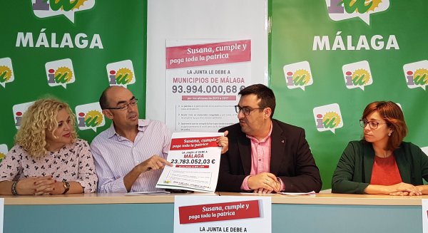 IU recorrerá la provincia para reclamar los 94 millones la deuda histórica de la Junta con los 103 municipios