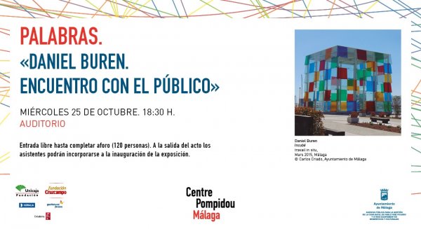 Daniel Buren mantendrá un encuentro con el público para dialogar sobre sus intervenciones en el Centre Pompidou Málaga