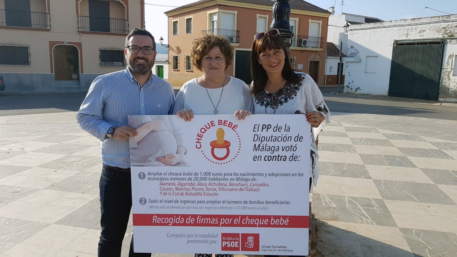 El PSOE reclama que el cheque bebé llegue a las familias de la ELA de Bobadilla Estación