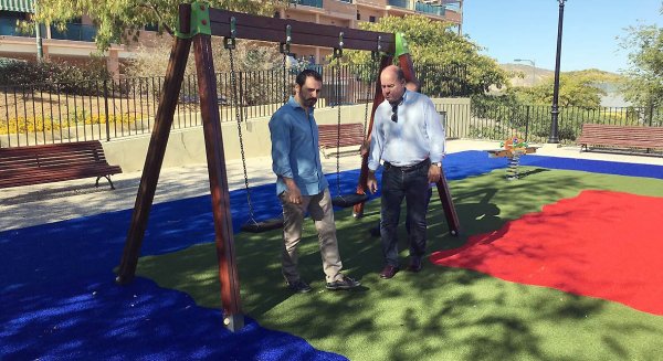 Antequera completa la remodelación del parque infantil ubicado en el entorno de la sede de Protección Civil