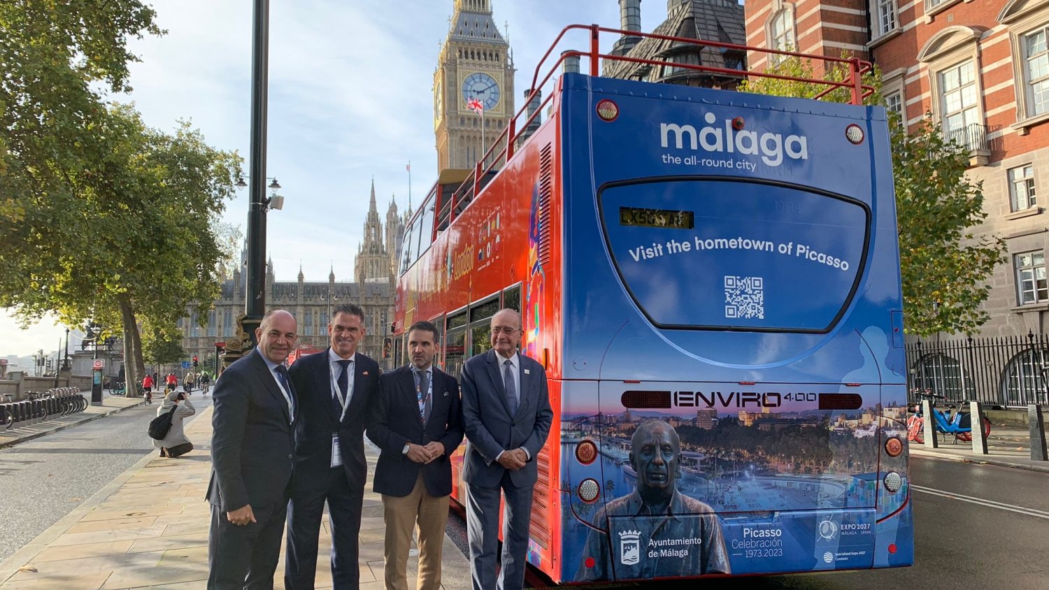 Málaga y el año Picasso, presentes durante noviembre en los autobuses turísticos de Londres