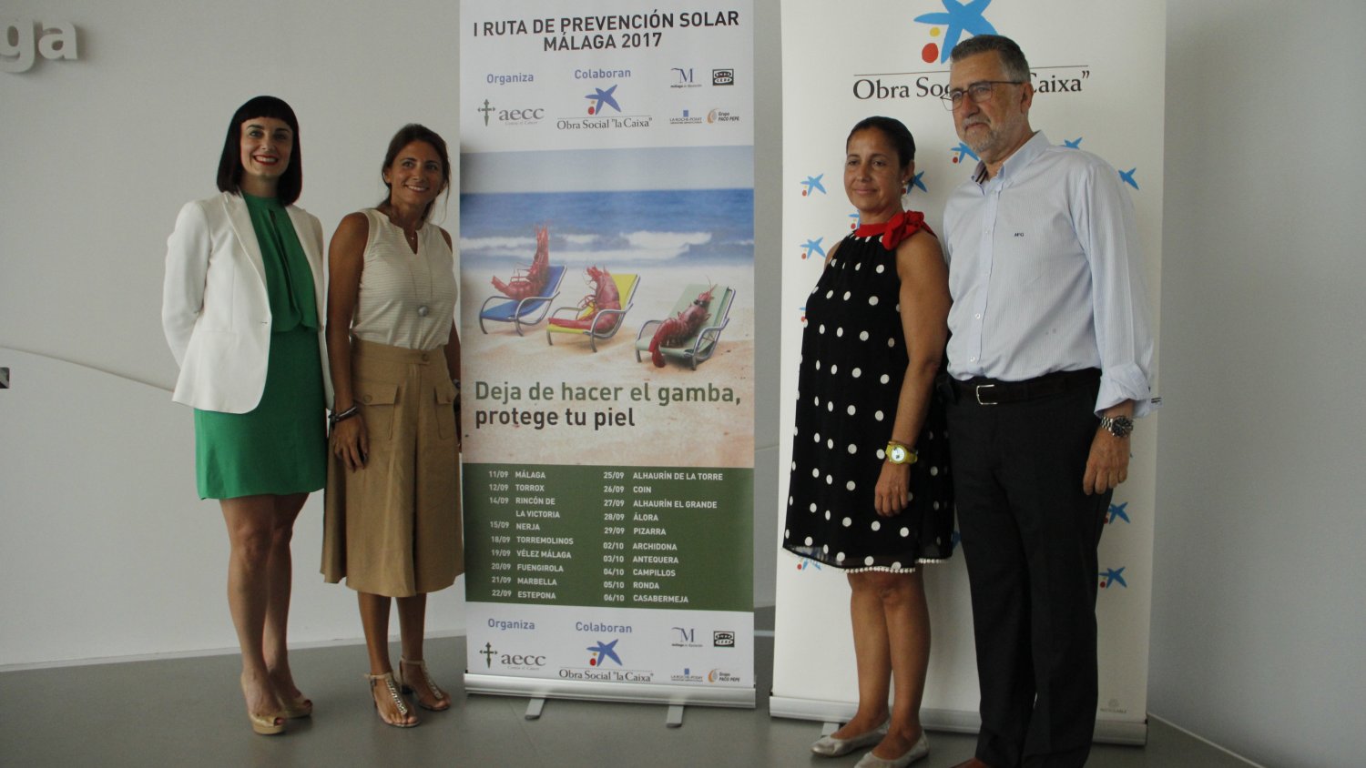 La Diputación y la AECC ponen en marcha una campaña de prevención del cáncer de piel en Málaga