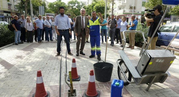 Málaga destina cerca de 800.000 euros a la nueva red de baldeo de Jardín de la Abadía y Huelin