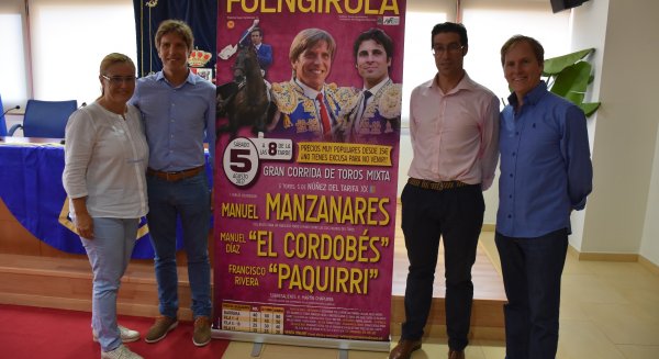 Manuel Manzanares, El Cordobés y Paquirri, juntos en la plaza de Toros de Fuengirola