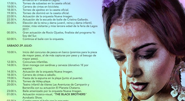 Las actuaciones de Rocío Ojuelos y 'The Black Brothers' centrarán las actuaciones de la feria de Lagos