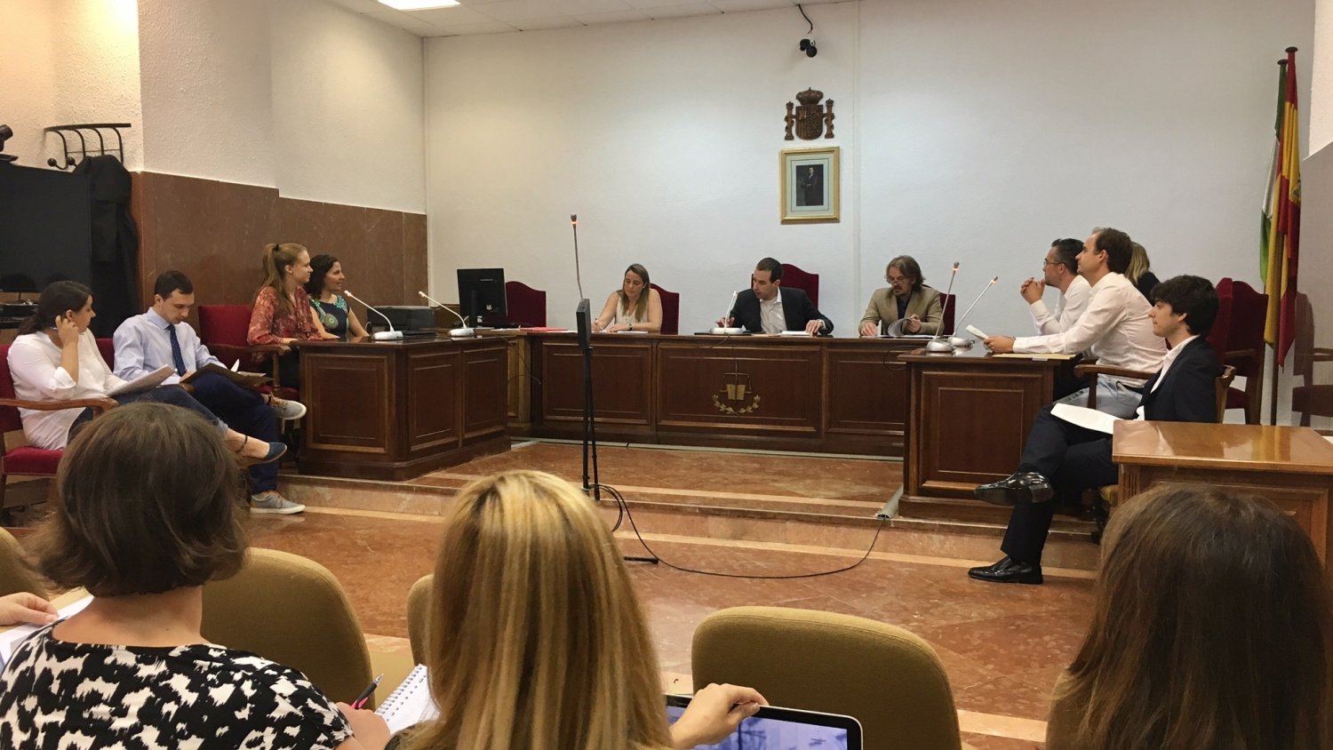 Alumnos de la UNED y universidades alemanas y holandesas simulan juicio en sede TSJA de Málaga