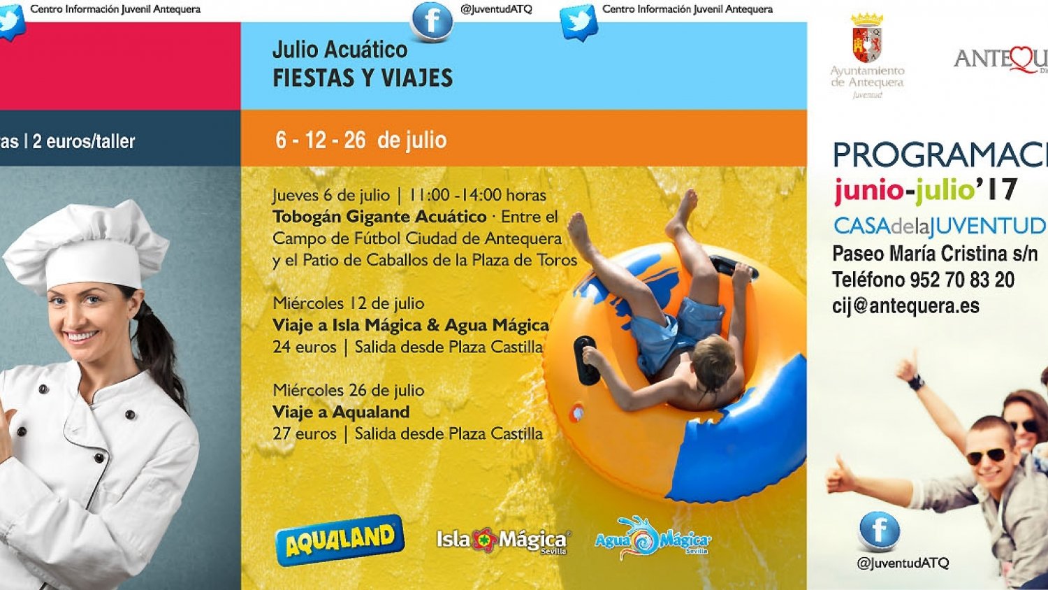 Antequera presenta una variada y amplia programación del Área de Juventud para el verano