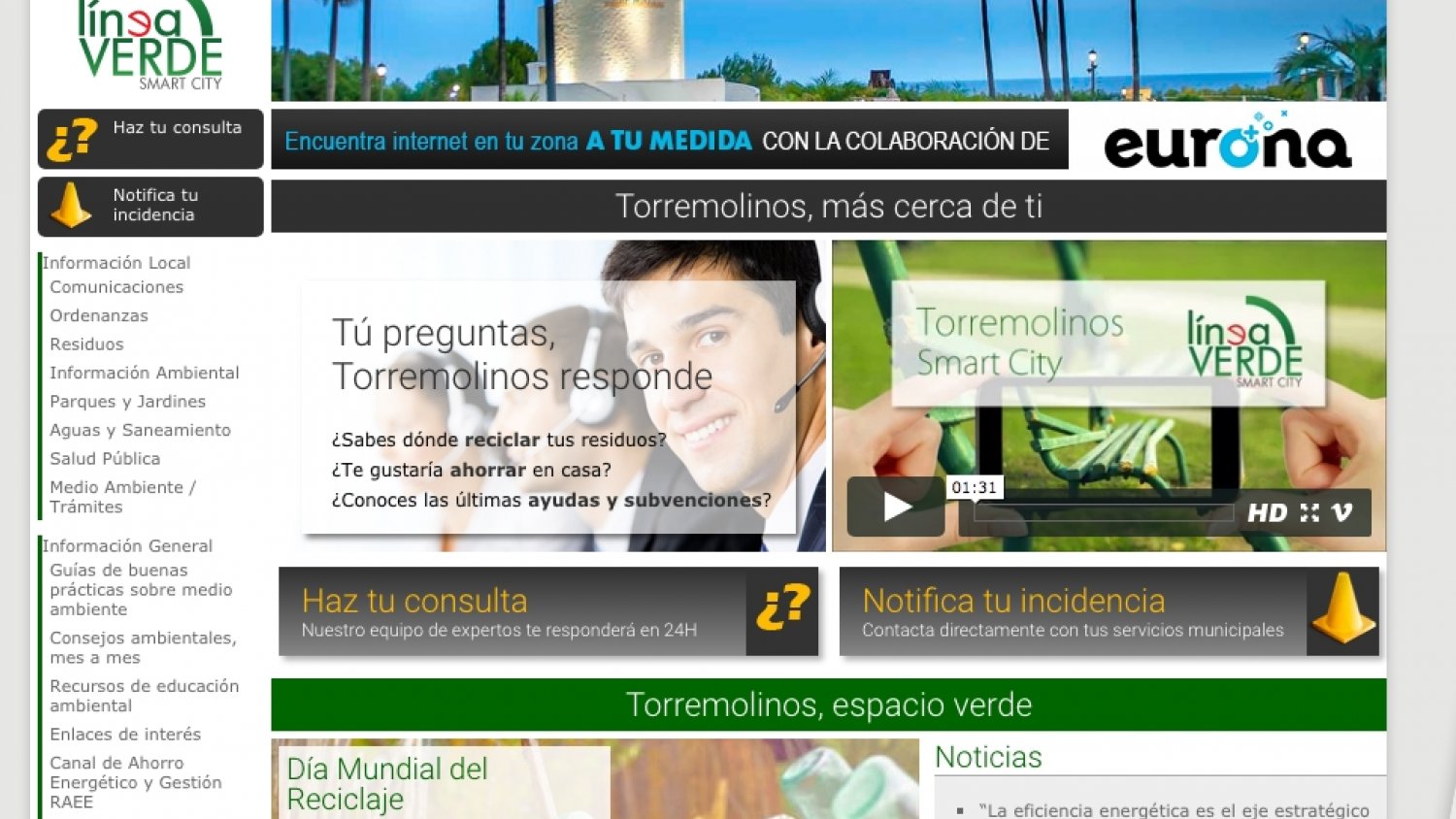 Torremolinos atiende 351 incidencias en el primer mes de actividad de la App para móviles Línea Verde