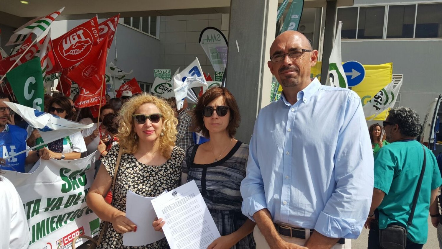 IU y Málaga para la Gente apoya a las movilizaciones de los trabajadores de sanidad