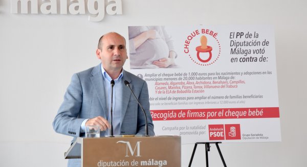 PSOE denuncia que PP y C's excluyen del cheque bebé de la Diputación a municipios menores