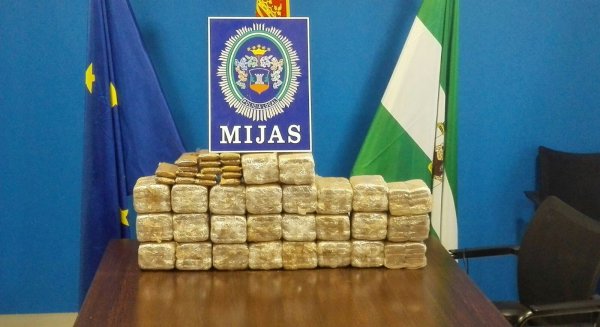 La Policía Local de Mijas incauta 28 kilogramos de hachís en una operación contra el tráfico de droga