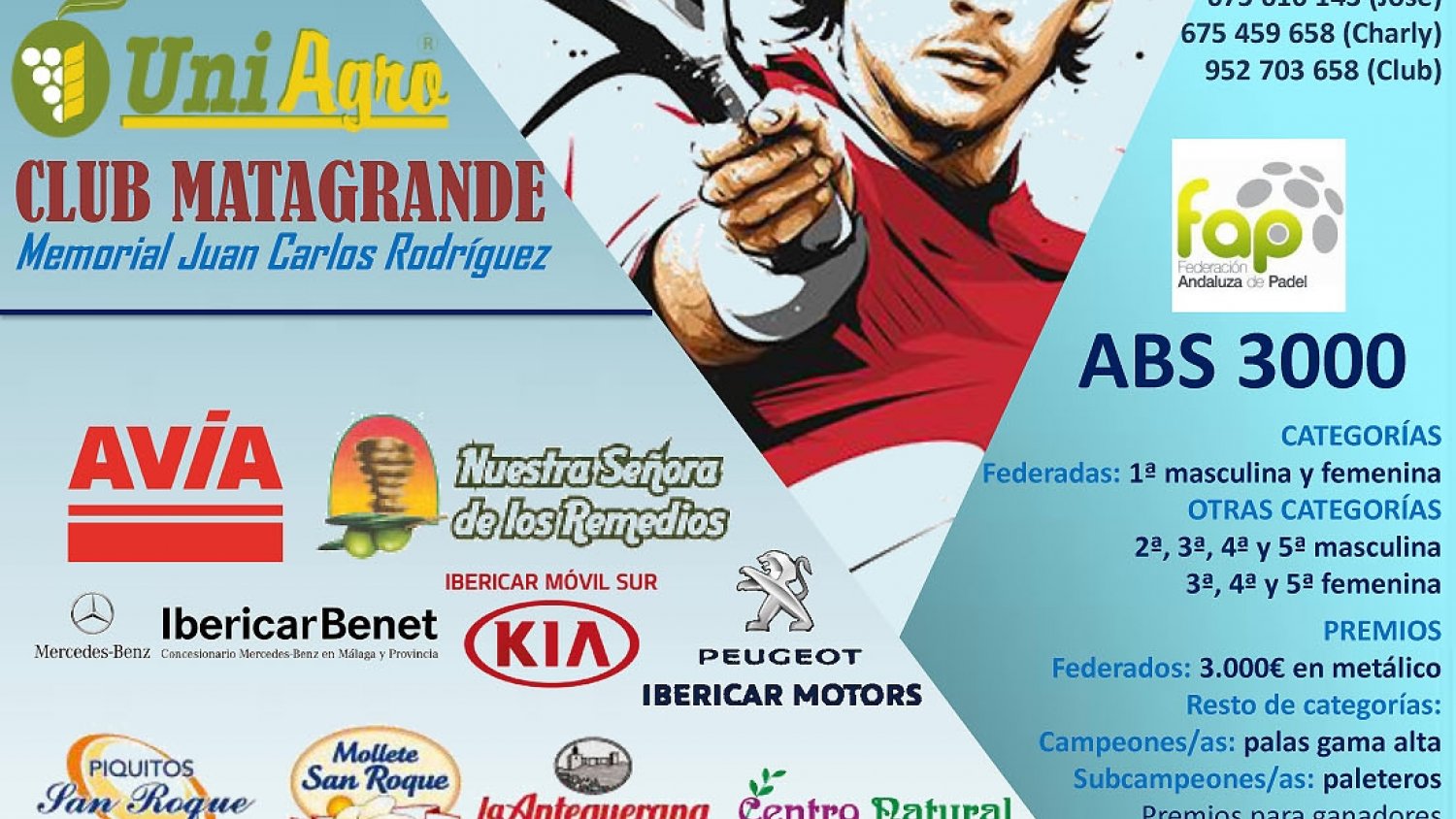 El Club Social Matagrande de Antequera acogerá el VII Open Solidario Memorial Juan Carlos Rodríguez