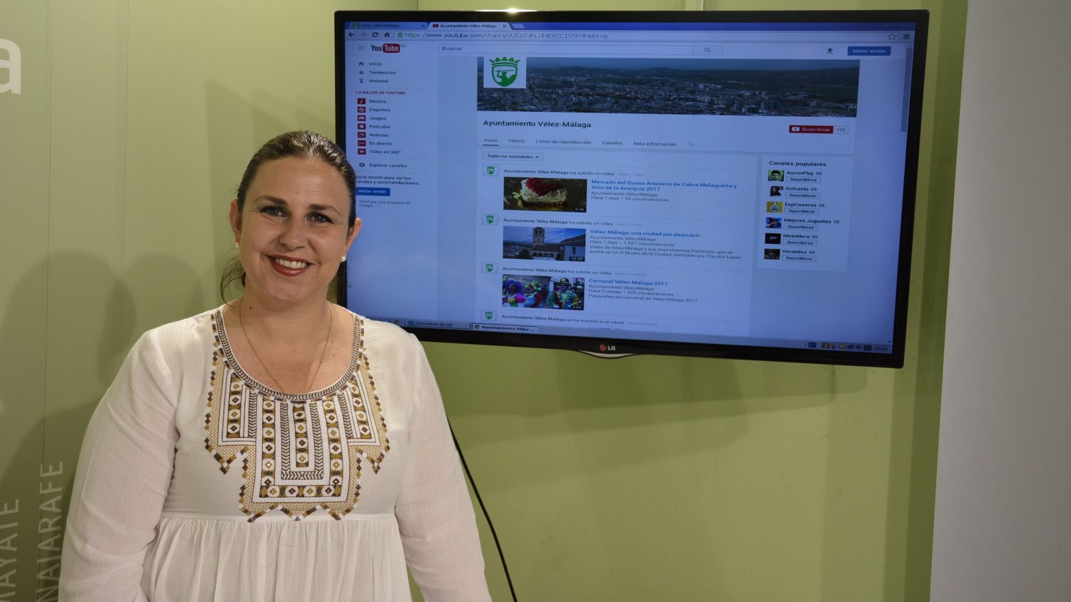 El Ayuntamiento de Vélez-Málaga presenta el nuevo canal de Youtube para promocionar el municipio