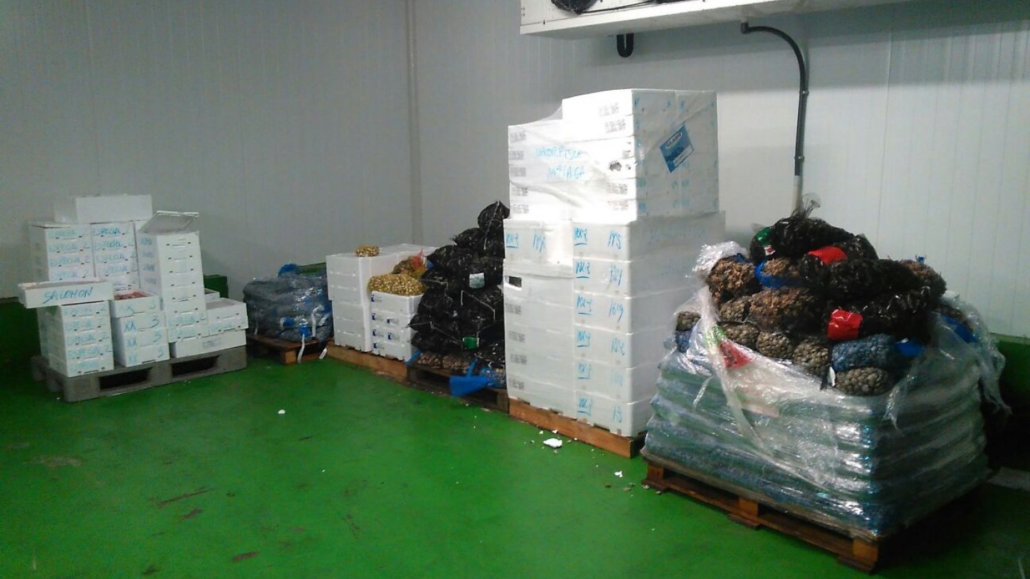La Inspección Pesquera de la Junta decomisa 3.117 kilogramos de pescado y marisco en Mercamálaga