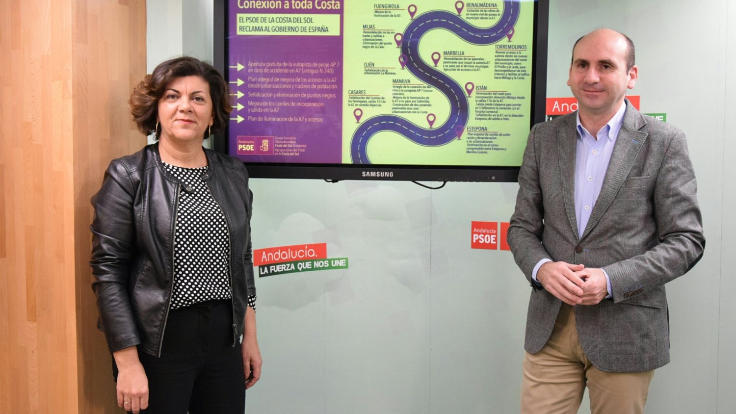 El PSOE exige que la Diputación pida al Gobierno central las mejoras en la A7 de la Costa del Sol