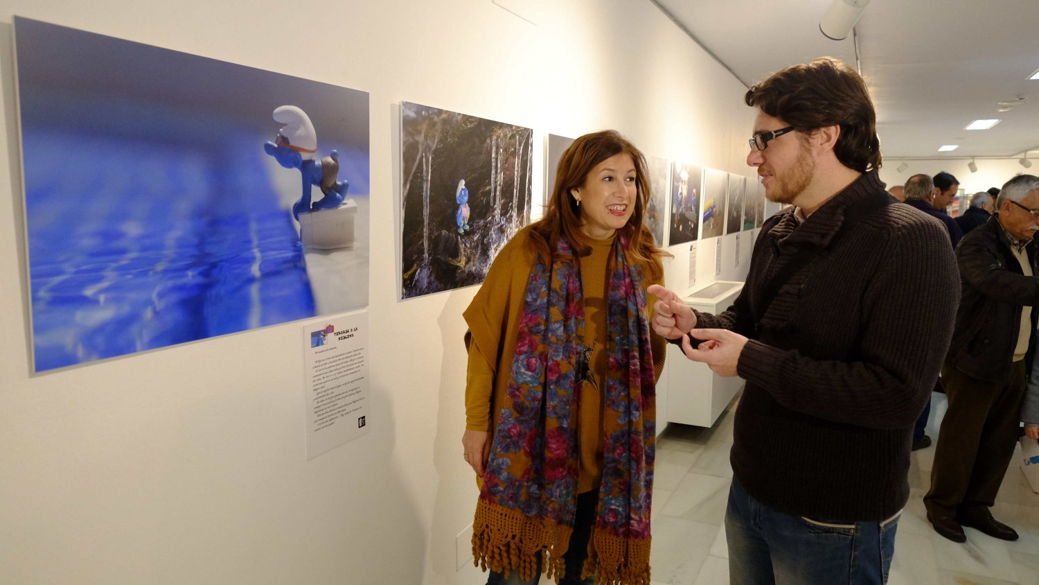 Los pitufos llegan a las salas de exposiciones del Archivo Municipal en plena Semana Blanca
