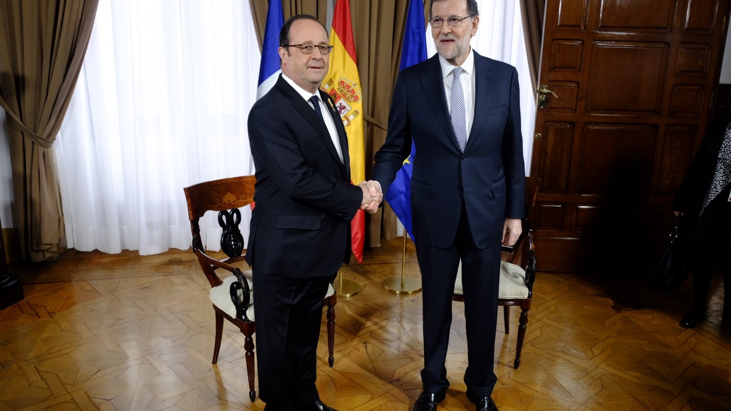 Rajoy y Hollande se reúnen en Málaga ante los retos de la UE