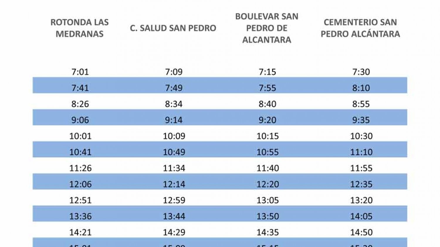 Marbella pone en marcha dos líneas especiales de autobuses por el Día de Todos Los Santos