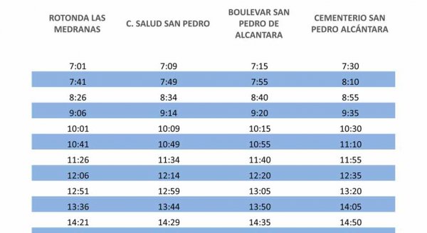 Marbella pone en marcha dos líneas especiales de autobuses por el Día de Todos Los Santos
