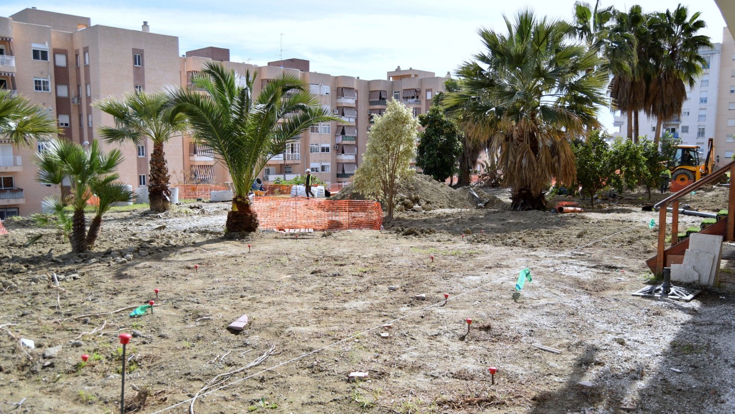 Estepona inicia las obras para crear un espacio verde de más de 3.000 metros cuadrados en la zona norte del casco urbano