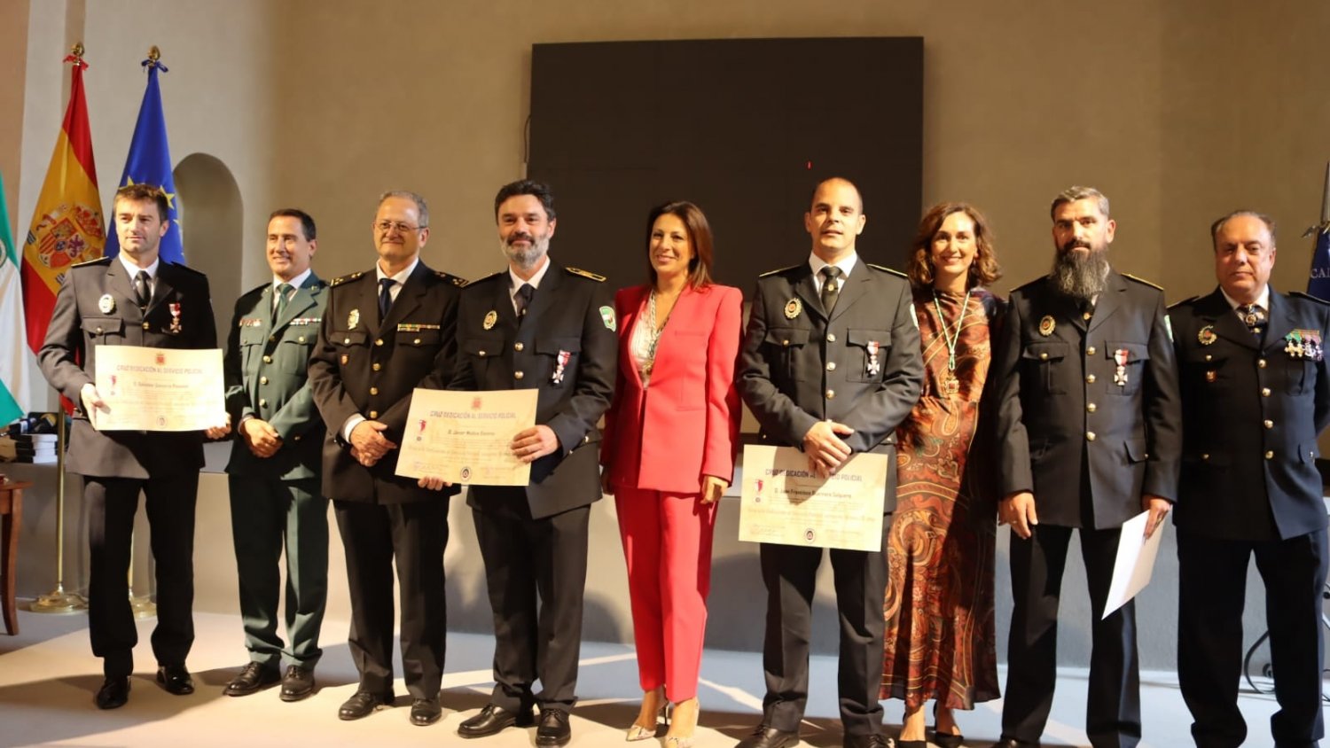 Ronda celebra el Día de la Policía Local con una misa y el tradicional acto de entrega de reconocimientos