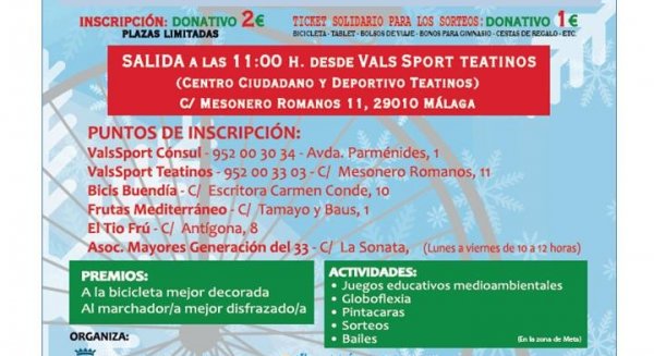 Teatinos celebrará la V edición de 'Navidad sobre ruedas' aplazada por el mal tiempo
