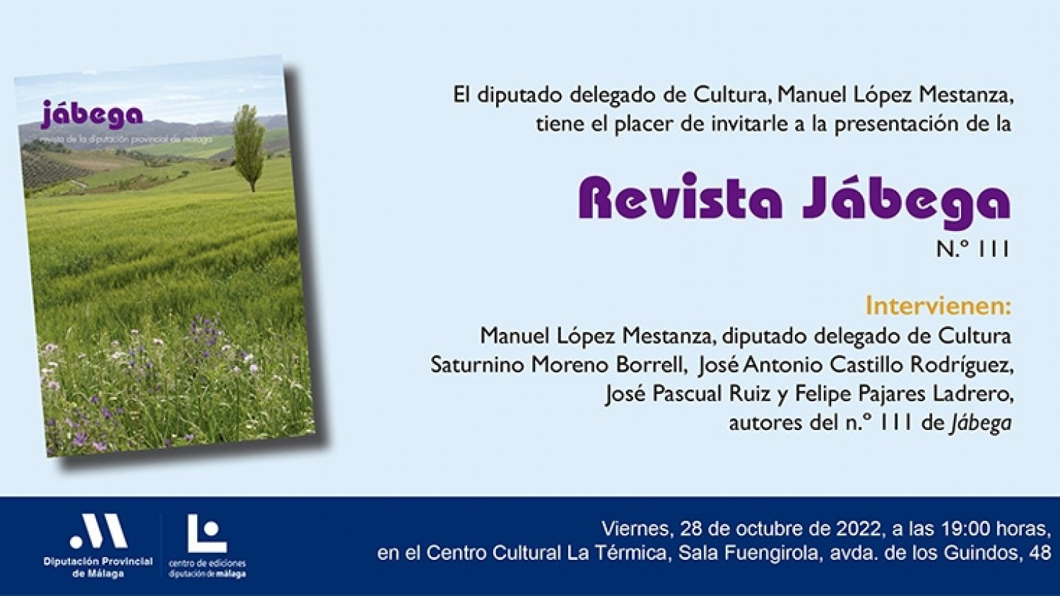Diputación publica un nuevo número de la revista 'Jábega' con ocho investigaciones
