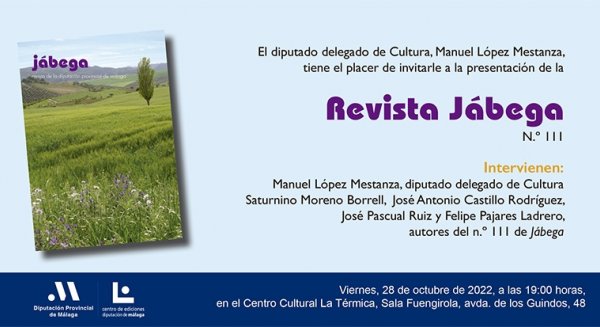 Diputación publica un nuevo número de la revista 'Jábega' con ocho investigaciones