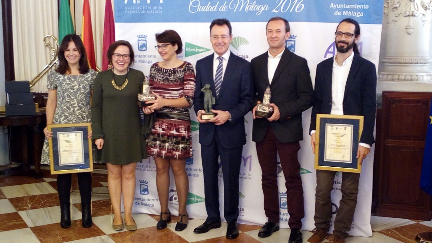 Matías Prats, Ester Luque, Isabel Ladrón y José Luis Picón, premios de Periodismo Ciudad de Málaga