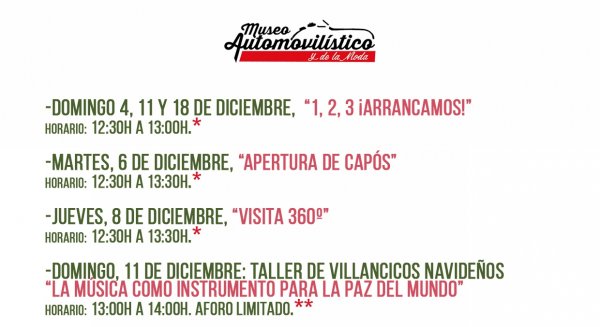 El Museo Automovilístico y de la Moda de Málaga se prepara para Navidad