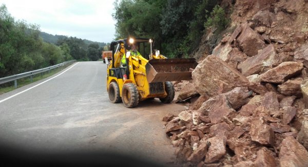 La Diputación actúa en una treintena de carreteras de la provincia por el temporal del fin de semana