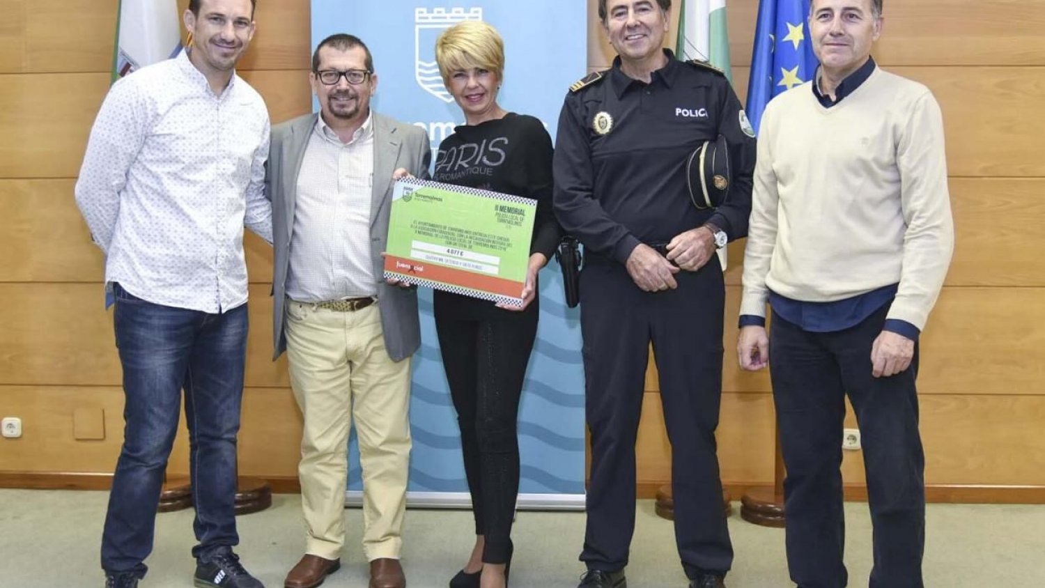 La asociación Fuensocial recibe una recaudación de 4.077 euros del II Memorial de la Policía Local de Torremolinos