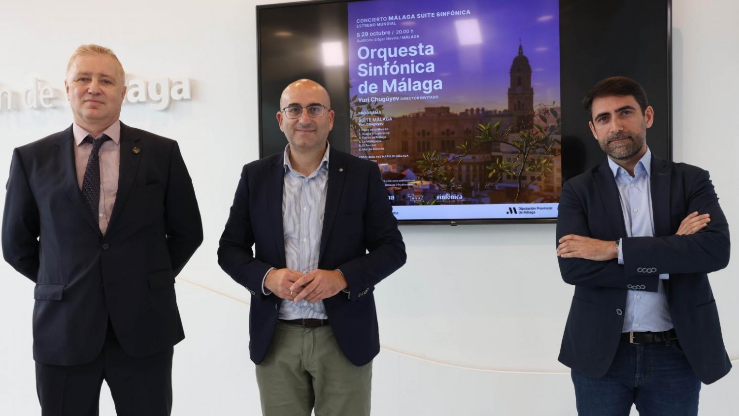 El auditorio Edgar Neville de la Diputación acoge el estreno mundial de 'Málaga Suite Sinfónica'