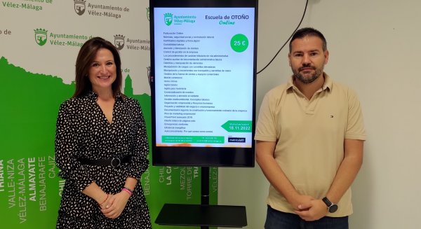 Vélez-Málaga presenta la programación de cursos online de otoño para favorecer la inserción laboral juvenil