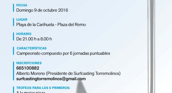 Torremolinos celebra la 8º Jornada de la Liga de Pesca Surf Casting