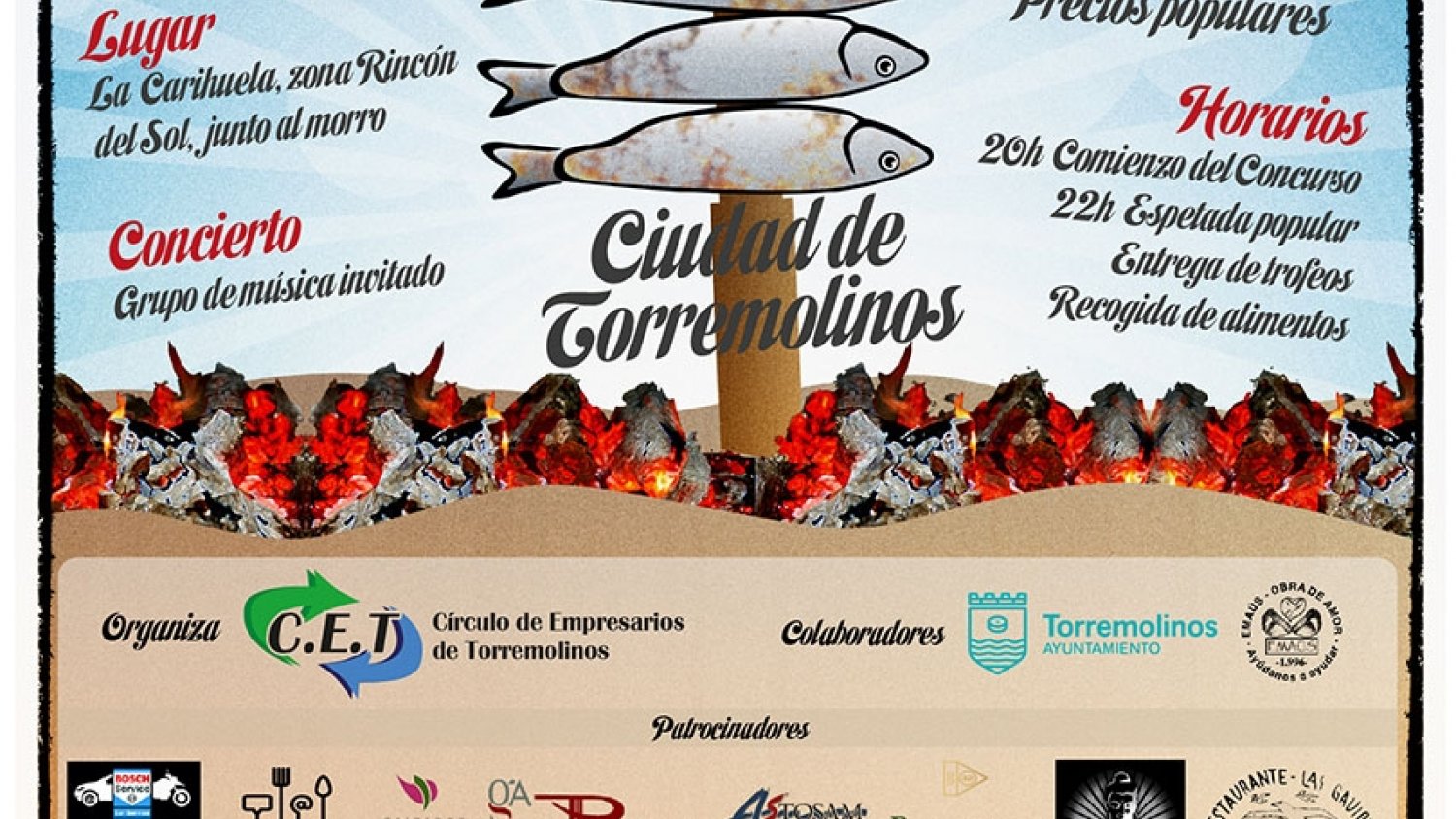 Torremolinos organiza una gran espetada con más de 200 kilos de sardinas