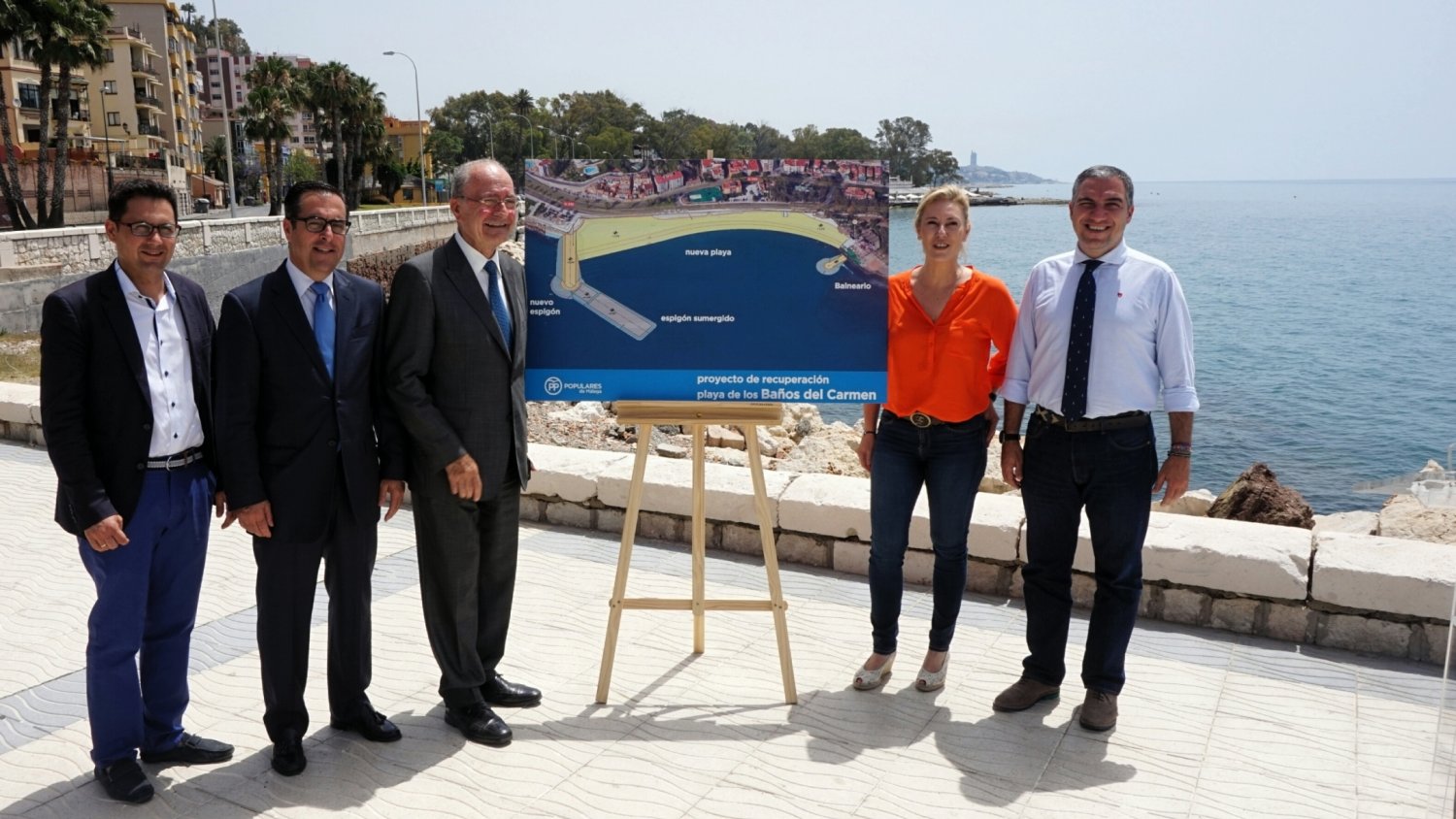 El PP anuncia la obra para la recuperación de la playa de los Baños del Carmen