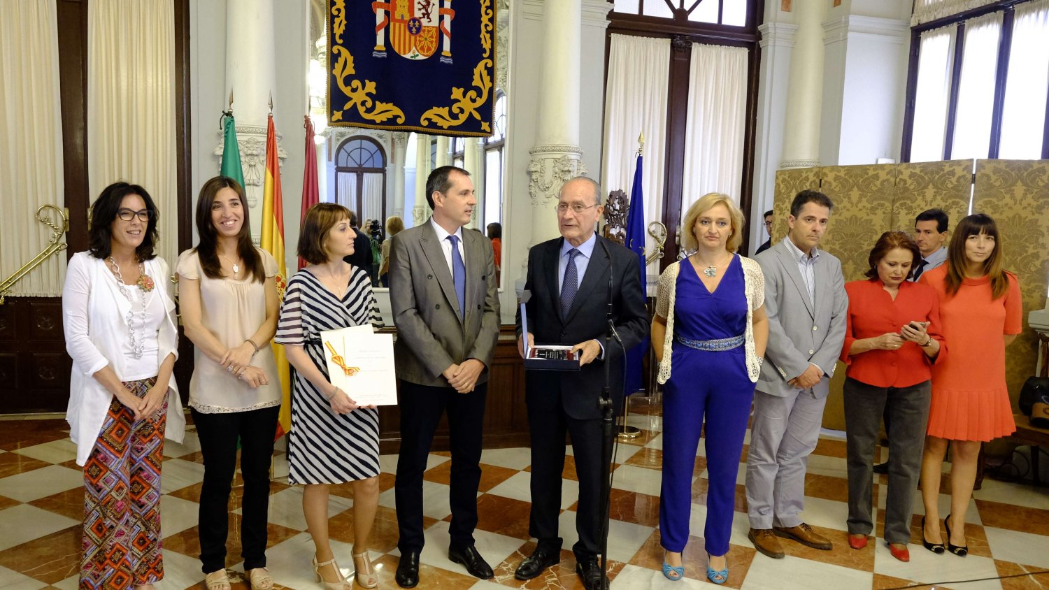 Recepción municipal a la Fundación Alonso Quijano en el Ayuntamiento de Málaga