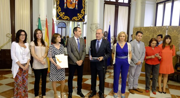 Recepción municipal a la Fundación Alonso Quijano en el Ayuntamiento de Málaga