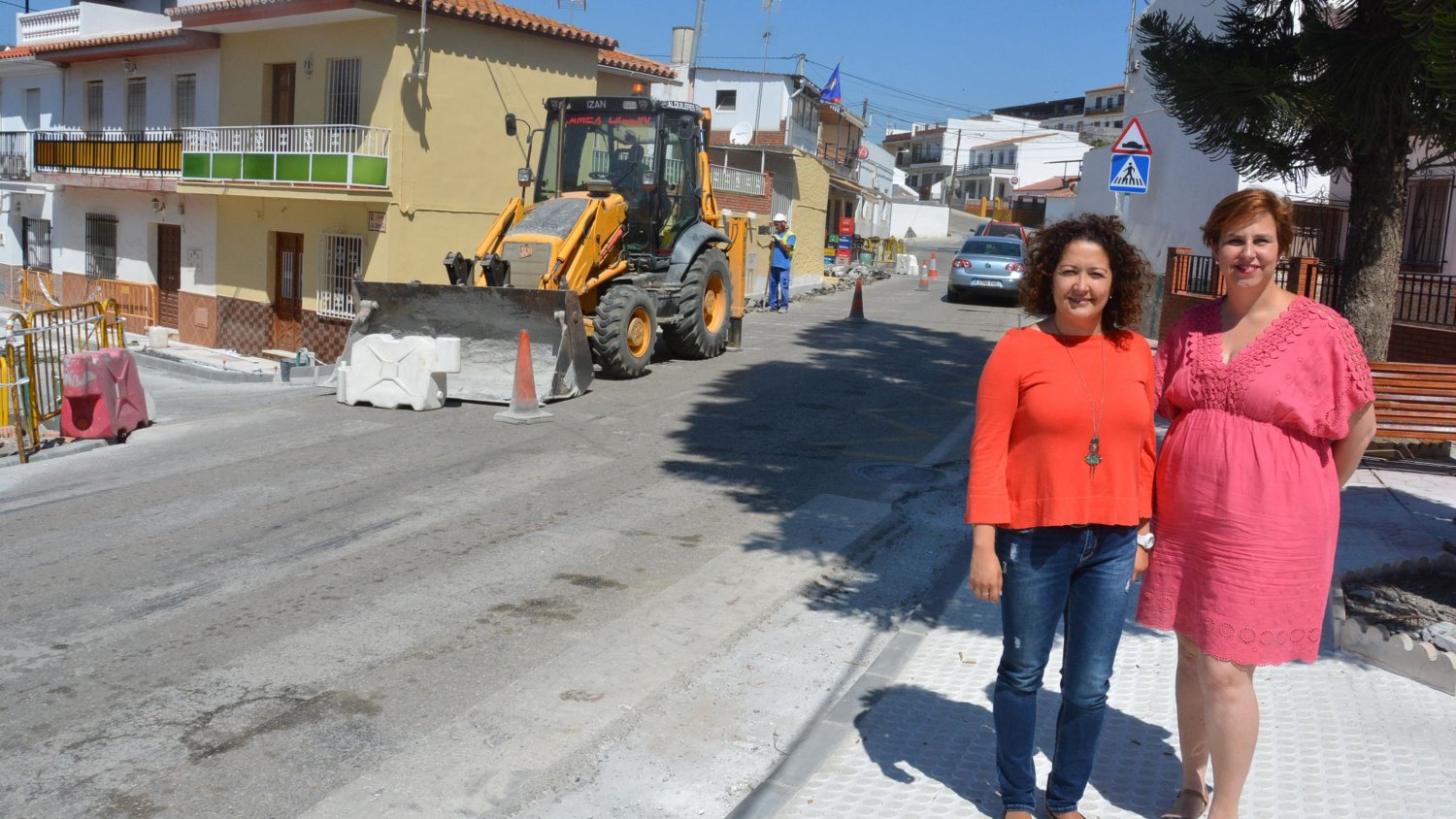 Inician los trabajos de acerado en el tramo de la carretera MA-3113 que discurre por Triana