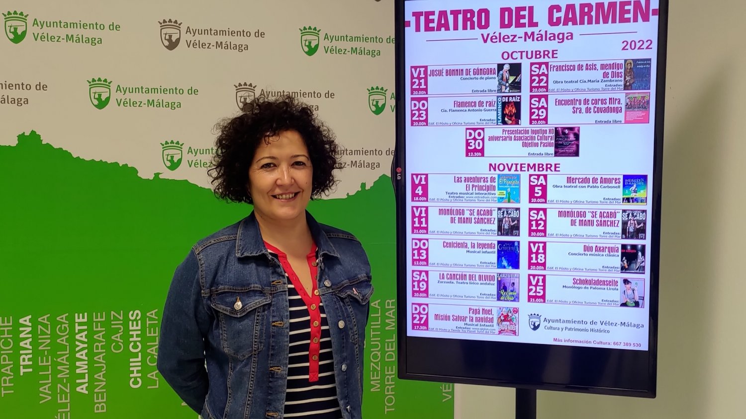 Vélez-Málaga presenta la programación del Teatro del Carmen para los meses de octubre y noviembre